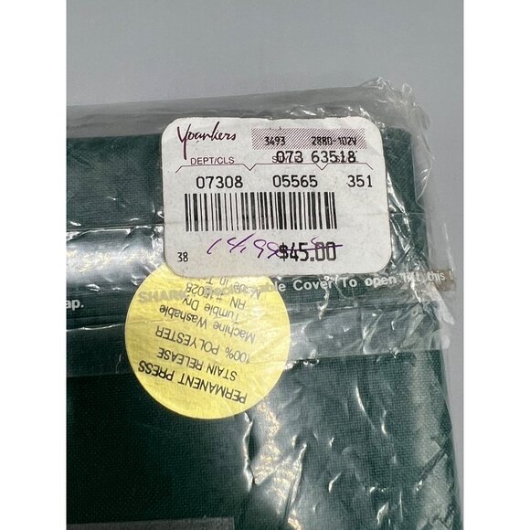 Eleganté Oval Tablecloth 60" X 102" Green Bardwil Linens 100% Polyester Easy Car - Picture 5 of 7